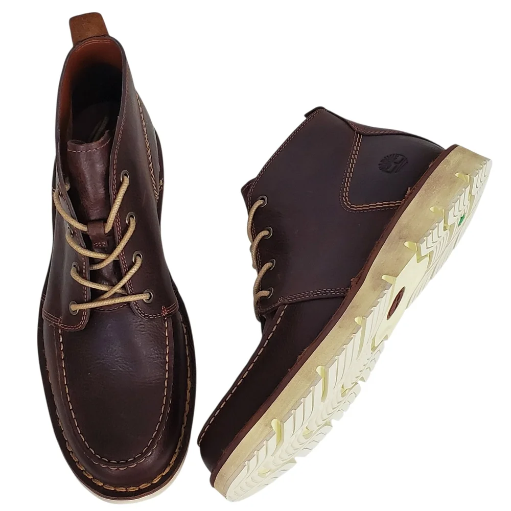 New Timberland mens westmore lace up leather chukka boots brown preppy academia